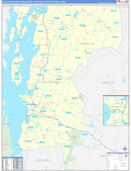 Burlington-South-Burlington Basic<br>Wall Map
